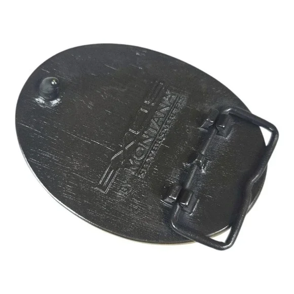 Montana Silversmiths Exos Brass Cast Filigree Initial "N" Western Belt Buckle! - Picture 5 of 7